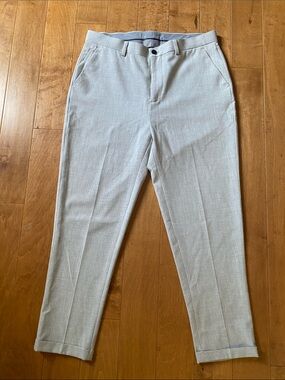 Zara Light Gray Men's Dress Pants - Slim Tailored